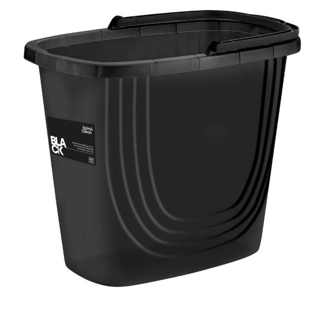 Ведро прямоугольное Spin&Clean Black 10 л                           